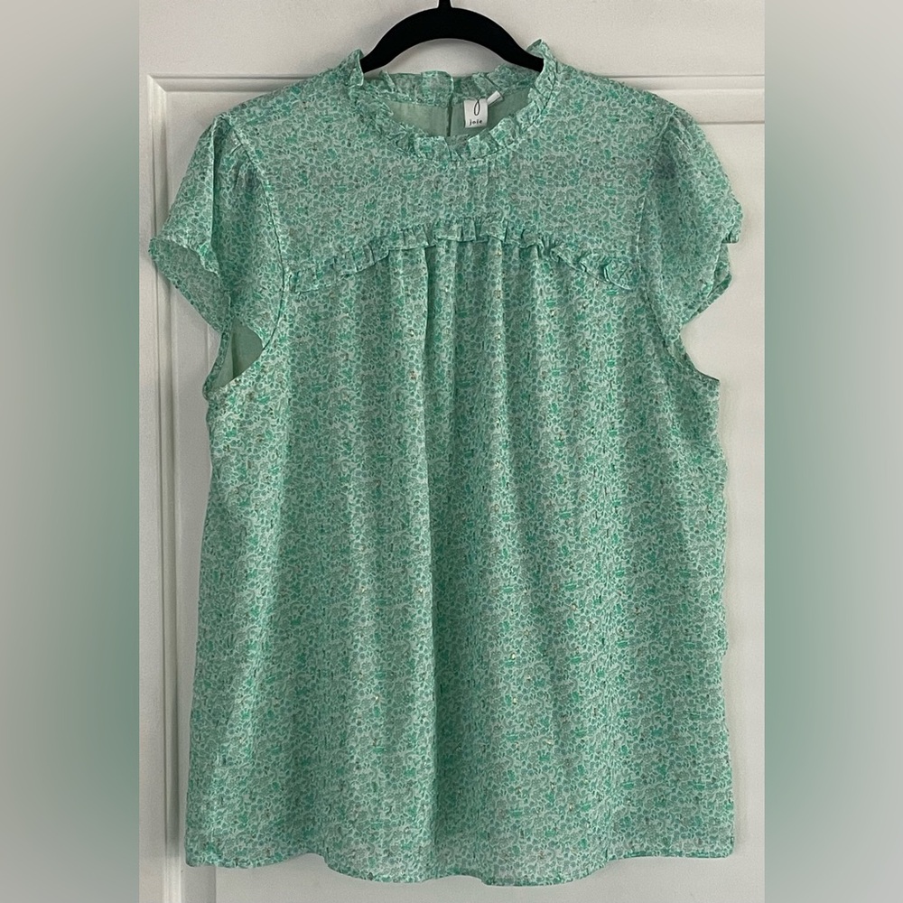 Joie Mint Green Floral Blouse